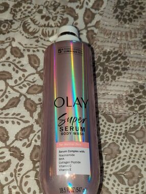 OLAY Super Serum Body Wash - Holographic Pink Bottle